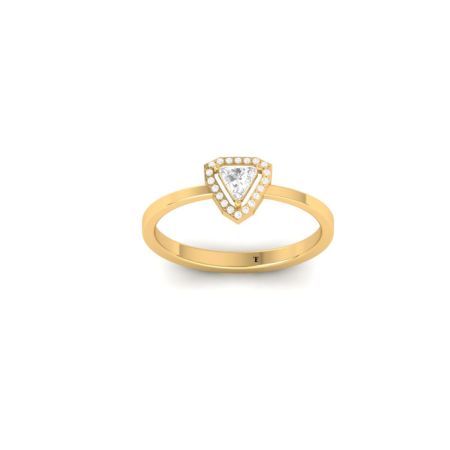 Trillion Cut Moissanite Engagement Promise Wedding Ring for Women, 925 Sterling Silver